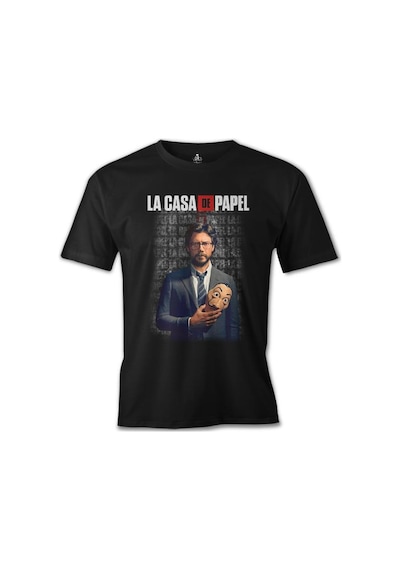 La Casa De Papel - Prof Dali Siyah Erkek Tshirt