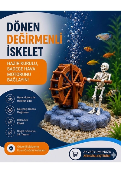 3d Özel Tasarım Akvaryum Karides Yuvası Gözenekli Akvaryum Dekoru, Pleco Vatoz Küpü, Betta Saklanma Alanı, Canlı Doğuran Ve Karides Akvaryumu İçin Güvenli Sığınak Dönen İskeletli Değirmen 3d Özel Tasarım Akvaryum Karides Yuvası Gözenekli Akvaryum Dekoru, Pleco Vatoz Küpü, Betta Saklanma Alanı, Canlı Doğuran Ve Karides Akvaryumu İçin Güvenli Sığınak Dönen İskeletli Değirmen