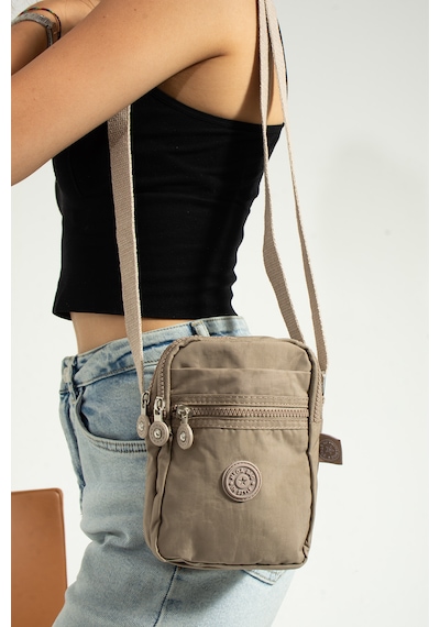 Nemo Bags Açık Vizon Unisex Telefonluk, Cüzdan, Kartlık, Çapraz Askılı Omuz Çantası, 18x13cm Açık Vizon