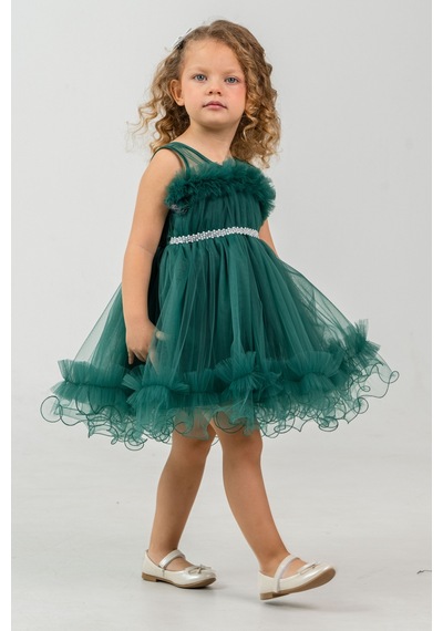 Mnk Baby & Kids Aizona Kız Çocuk Abiye M00782 Yeşil