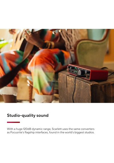 Scarlett 2i2 Gen 4 Ses Kartı: Kayıt, Şarkı Yazma, Yayın Ve Podcasting İçin Usb Audio Arayüzü, Stüdyo Kalitesin