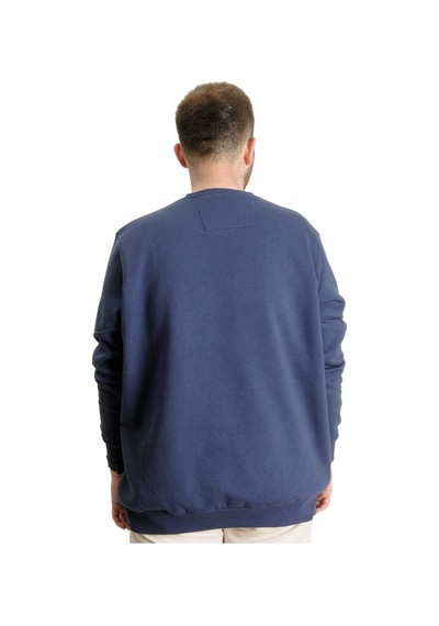 Mode Xl Büyük Beden Erkek Sweatshirt Bisiklet Yaka Mode 23529 İndigo İndigo