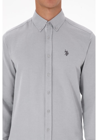 U.s. Polo Assn. Erkek Gri Gömlek Desenli 50316644-vr024 Gri