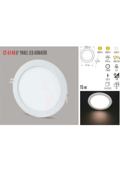 10 Adet 15 Watt Slim Led Panel Gün Işığı Diğer