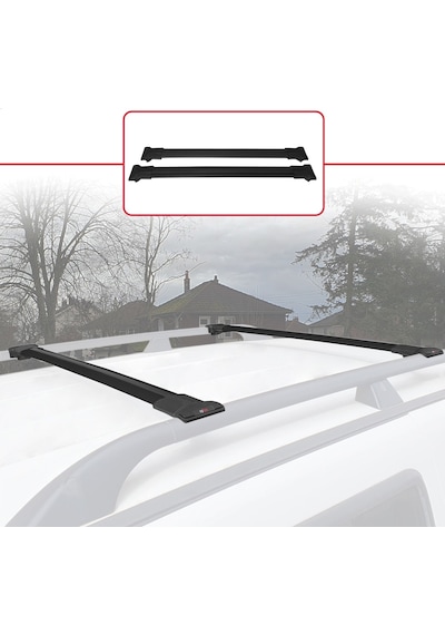 Mitsubishi Pajero V60 3 Kapı 1999-2006 Arası İle Uyumlu Fly Model Ara Atkı Tavan Barı Siyah
