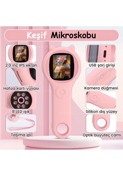 Mg355 Eğitici 500x Dijital El Mikroskobu