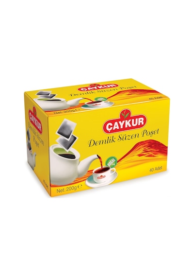 Çaykur Siyah Süzen Demlik Poşet Çay 40 x 5 G