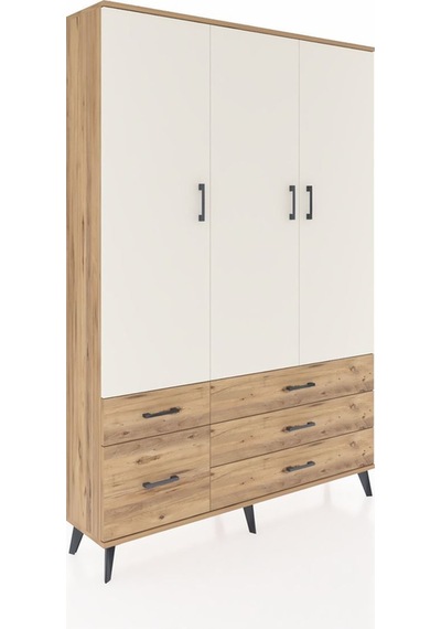 Arges Dolap 5 Raflı 5 Çekmeceli Tek Askılı 132x30x195 Çam-aytaşı/çam Aytası/atlas Çam Arges Dolap 5 Raflı 5 Çekmeceli Tek Askılı 132x30x195 Çam-aytaşı/çam Aytası/atlas Çam