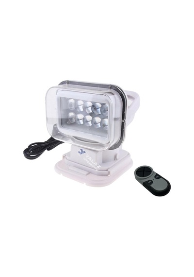 12v-24v Rojektör 50w Led Işık Beyaz 360c Dönerli-kumandalı Çakmak Fişli 230 220 133 Mm