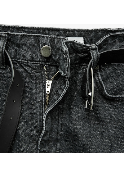 Koton Kemerli Yüksek Bel Dar Kalıp Düz Paça Pamuklu Denim Pantolon - Mom Slim Jean Siyah 7wal40095md Koton Kemerli Yüksek Bel Dar Kalıp Düz Paça Pamuklu Denim Pantolon - Mom Slim Jean Siyah 7wal40095md