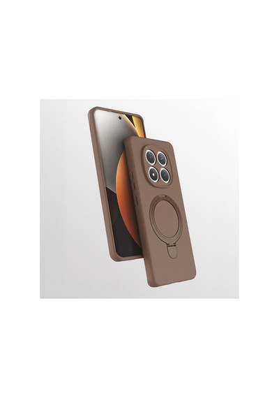 Xiaomi Redmi Note 15 Pro Kılıf M-safe Şarj Özellikli Standlı Premium Kapak Desertgold Desertgold