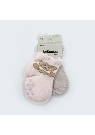 Katamino Heyyu 2'li Abs Çorap 44146 Pembe