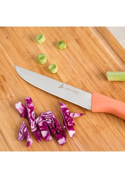Aryıldız Primo Sebze Bıçağı Somon 11 Cm Renkli