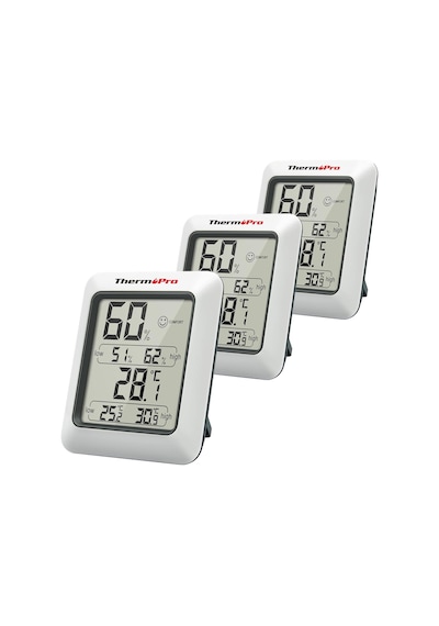 Thermopro Tp50 Termometre İç Mekan Dijital Sıcaklık Ve Nem Ölçer - 3 Adet