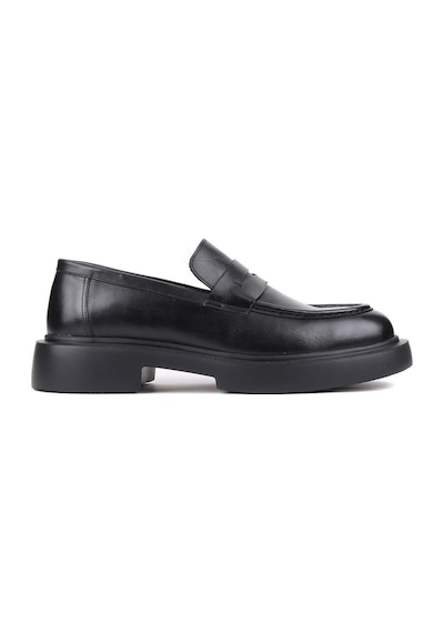 Shoetyle - Siyah Deri Bağcıksız Erkek Klasik Ayakkabı 250-2375-860-siyah