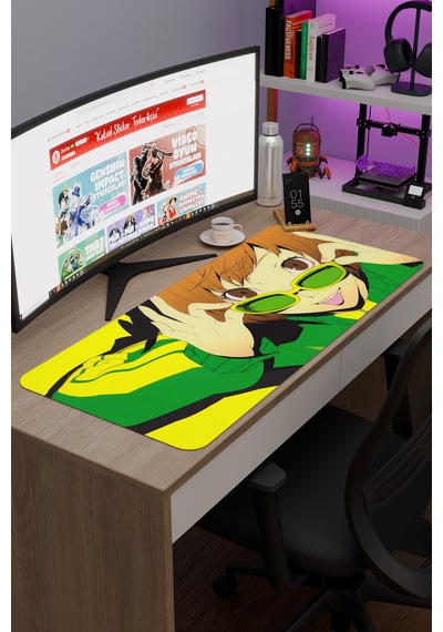 Persona 4 Kaymaz Dikişli Kauçuk Oyuncu Mousepad V5 - 90x40 Xxl Gaming Mouse Pad Fare Altlığı