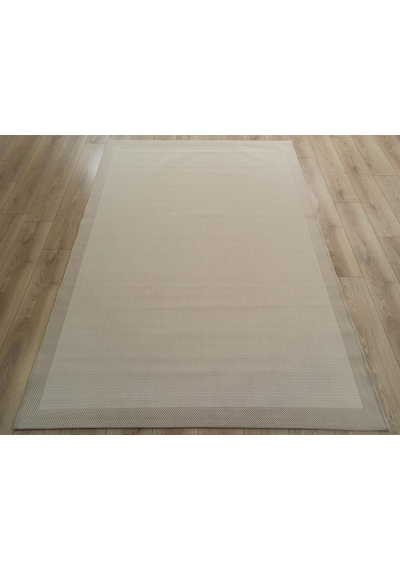 Çam Halı Sisal 9327 Bej / Krem Bordürlü Jüt Sisal Kilim