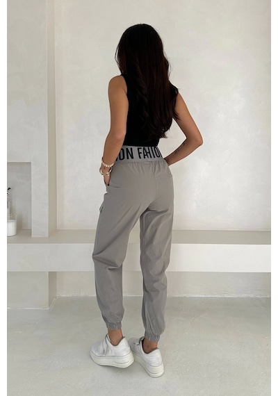 Asprin Fashion Beli Lastikli Fashion Pantolon Gri Gri