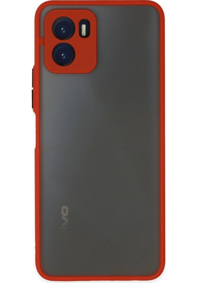 Ilkeshop Newface Vivo Y15s Kılıf Montreal Silikon Kapak - Kırmızı
