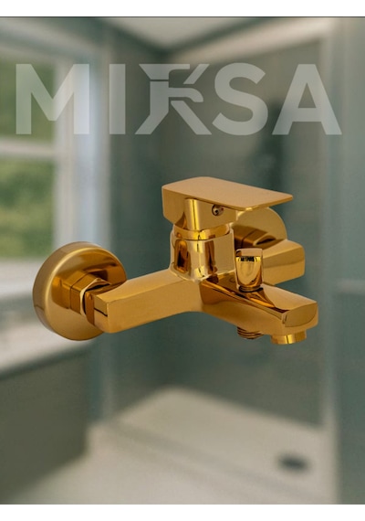 Gold Kare Banyo Duş Bataryası Ağır Gövdeli, Yerli Üretim Altın