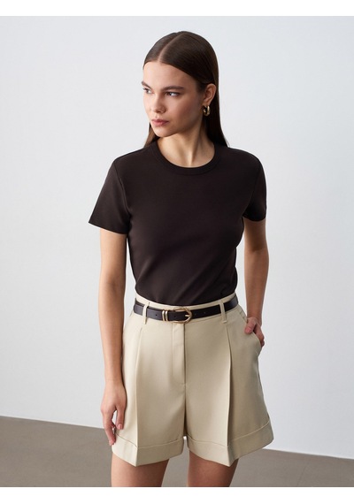 Dilvin 32779 Bisiklet Yaka T-shirt-koyu Kahve Kahverengi Dilvin 32779 Bisiklet Yaka T-shirt-koyu Kahve Kahverengi