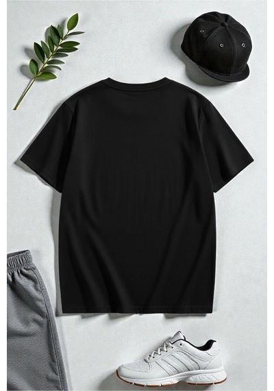 Uyguntarz Şekerleme Lolilop Kalp Baskılı Tasarım Tshirt Siyah