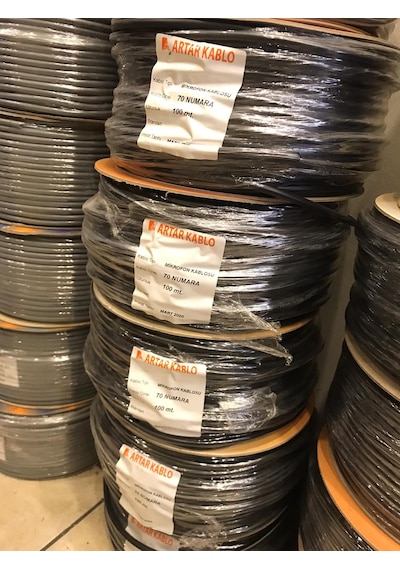 70 Numara Artar Mikrofon Kablosu 100 Metre Mono Yumuşak. Silikon