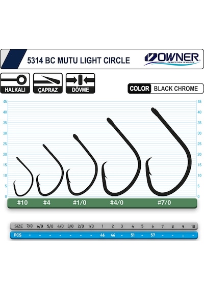 Owner 5314 Mutu Light Black Chrome İğne