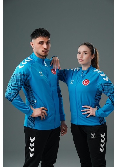 Hummel Milli Takım Line Kamp Eşofman Üstü Turkuaz