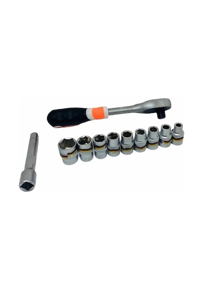 Euro Tools Socket Set 1/2'' Krom Lokma Seti 12parça