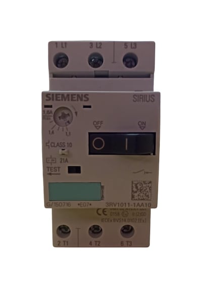 SIEMENS MOTOR KORUMA ŞALTERİ 100KA S00 1,1-1,6A - 3RV1011-1AA10