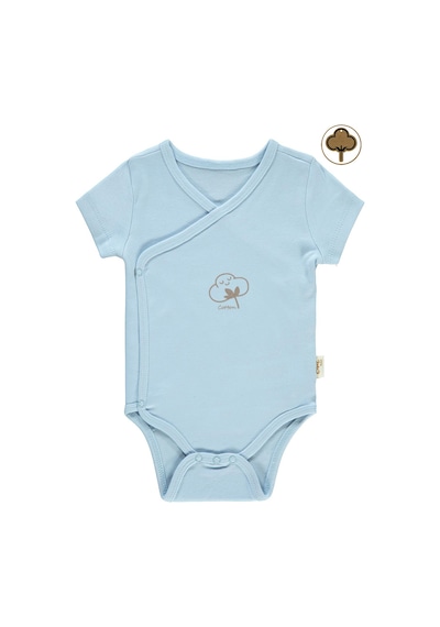 Civil Baby Bebek Organik Çıtçıtlı Badi 0-3 Ay Mavi 14330R008SS1-3 Mavi