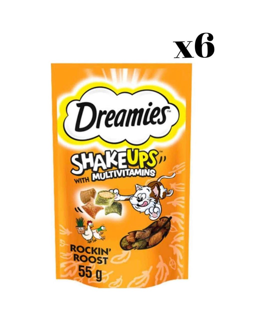 Dreamies Shakeups Tavuklu Ve Ördekli Kedi Ödül Bisküvisi 6 x 55 G
