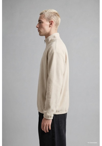Defacto Yarım Fermuarlı Polar Sweatshirt E8632ax26wnbg721 Bej-bg721