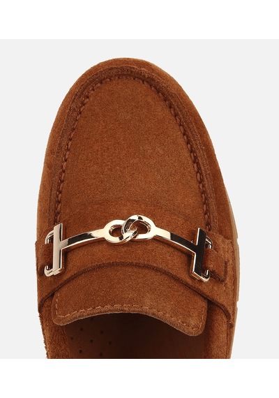 Hotiç Kadın Süet Deri Taba Yumuşak Tabanlı Tokalı Günlük Loafer 01ayh320570a370 01ayh320570a370 Taba