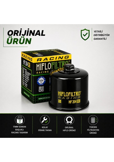Hiflo Hf204rc Yamaha Scr 950 2017-2018 Racing Yağ Filtresi