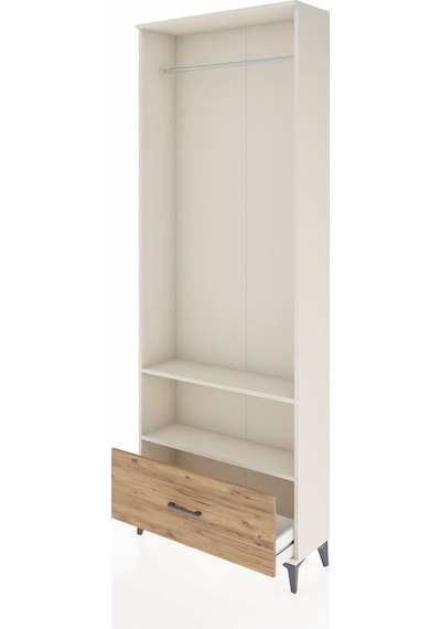 Arges Dolap Tek Raflı Tek Çekmeceli Tek Askılı 88x30x243 Aytaşı-çam Aytası