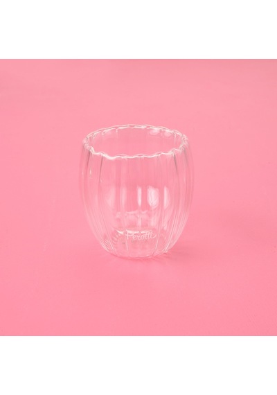 Perottii Stripe Çift Cidarlı Bardak - Şeffaf - 250 Ml Renkli