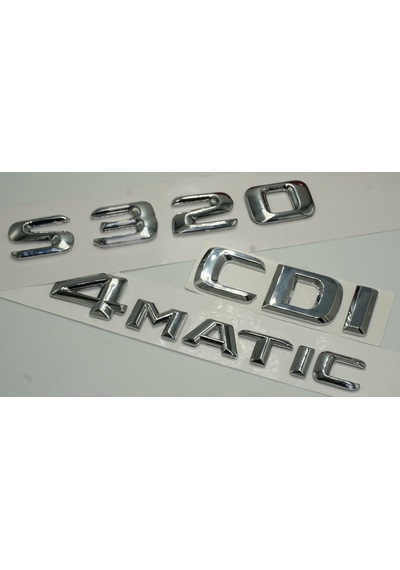 S320 CDI 4Matic Bagaj Krom Metal 3M 3D Yazı Logo