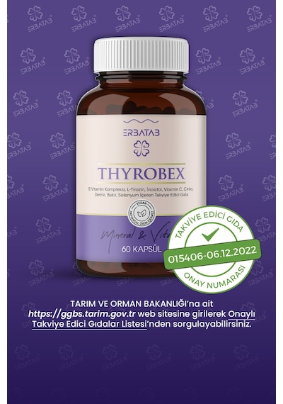 Erbatab Thyrobex Takviye Edici Gıda 60 Kapsül