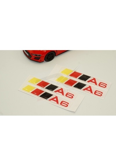Audi A6 Logo 3M 3D Damla Silikon Torpido Bagaj Çamurluk Logo Ambl