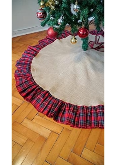 Yılbaşı Çam Ağacı Örtüsü, Ekose 90cm V0002124 Diğer