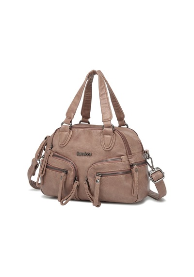 Smart Bags Pudra Küçük Boy Çok Cepli Uzun Askılı Kadın Günlük El Ve Omuz Çantası Vizon