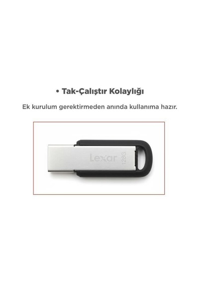 Premium Yedekleme Öğrenci Çalışma Lexar Metal Usb 3.2 Gen1 Flash Bellek 150 Mb/s 128 Gb M400