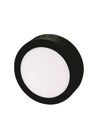 Ct-5235 18 Watt Sıva Üstü Yuvarlak Siyah Kasa Led Panel Armatür Beyaz Çok Renkli