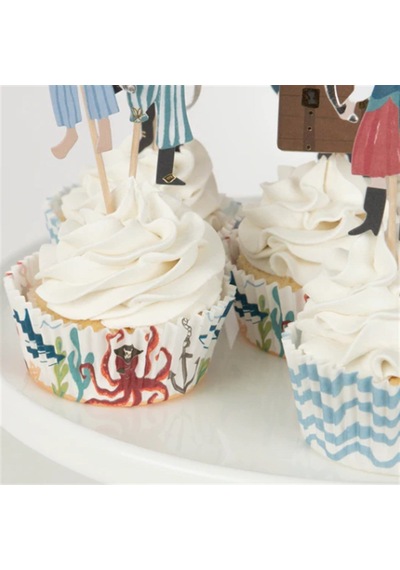 Meri Meri - Pirate Ship Cupcake Kit - Korsan Gemisi Cupcake Seti - 24'lü