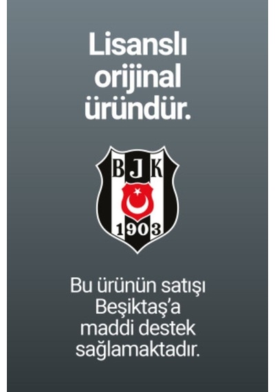 Beşiktaş Sıfır Yaka Çocuk T-shirt Antrasit