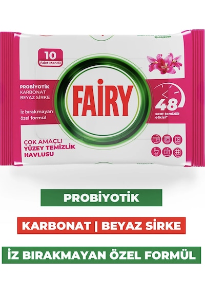 10'lu Yüzey Temizlik Havlusu - Lilyum Çiçeği