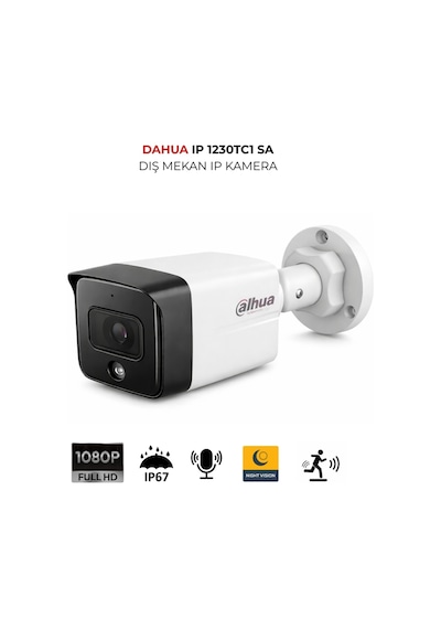 Ipc-hdw1230tc1-sa 2mp 2.8mm Sabit Lens Bullet Kamera Sesli