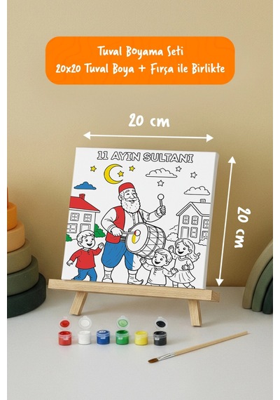 Ramazan Eğitici Boyama Seti Davulcu Ve Çocuklar Şövaleli